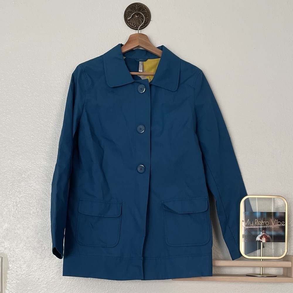 Old Navy Blue Coat Jacket Women's Size‎ Large Cotton Retro